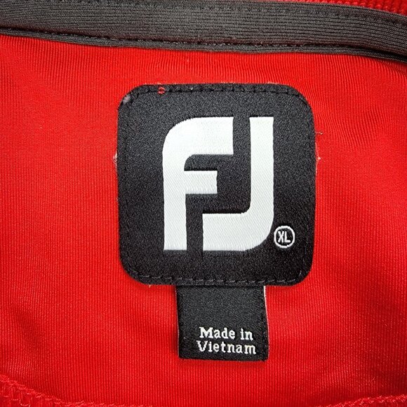 Footjoy Polo Shirt Mens XL Red Golf Performance Preppy Evergreen Country Club - Picture 8 of 13